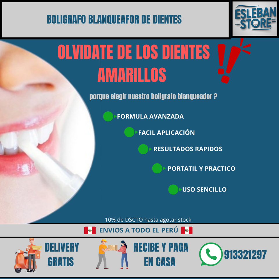 BOLIGRAFO BLANQUEADOR DE DIENTES